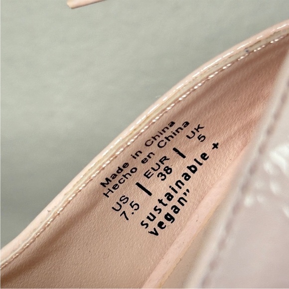 Call It Spring Blush Pink Patent Lace-Up 4” Triangle Block Heels – Size 7 EUC - Picture 15 of 15